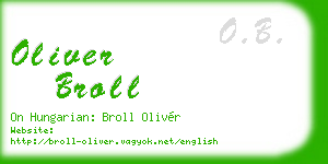 oliver broll business card